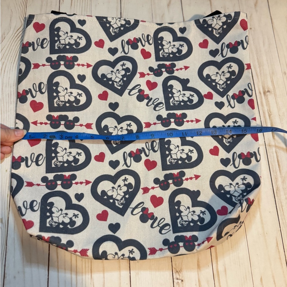 Disney Mickey Heart Pattern Tote Bag - Picture 2 of 4